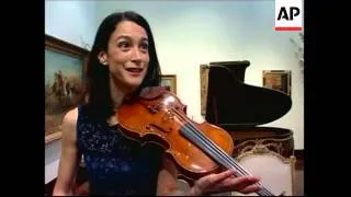 Preview to auction of rare Stradivarius violin