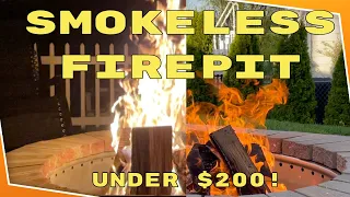 SUPER HOT SMOKELESS FIRE PIT - DIY Under $200! SLOWMO PROOF!