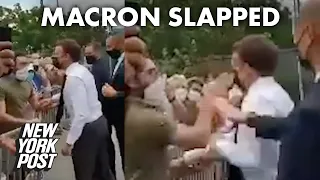 Emmanuel Macron slapped in face during visit to French village | New York Post