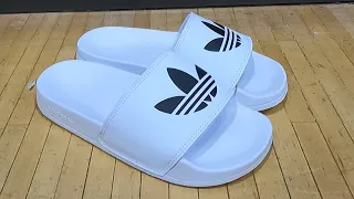 ADIDAS ADILETTE LITE ORIGINALS SLIDES CLOSER LOOK ADIDAS SLIDES FLIP FLOPS SANDALS SHOPPING