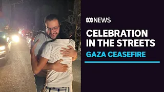 Gazans take to the streets in celebration after Israel, Hamas ceasefire begins | ABC News