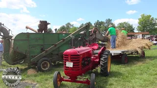 Threshing Wheat with Cross Motor Case Tractor - American Farm Heritage Museum Greenville, IL