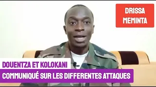 Drissa Meminta - Communiqué sur les differentes attaques de Kolokani et Douentza.