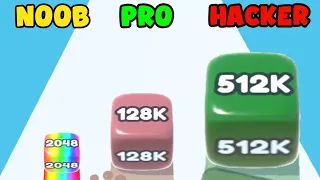 NOOB vs PRO vs HACKER | In Jelly Run 2048 | B8 Gamer