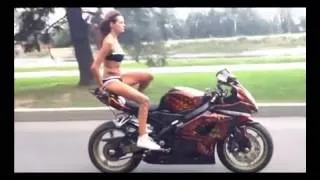 Девушка на байке   girl on the bike