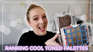 RANKING COOL TONED EYESHADOW PALETTES // Reviewing 40 cool toned palettes in my makeup collection