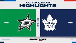 NHL Highlights | Stars vs. Maple Leafs - October 20, 2022