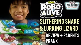 Zuru Robo Alive Slithering Snake and Lurking Lizard  + Parents Prank