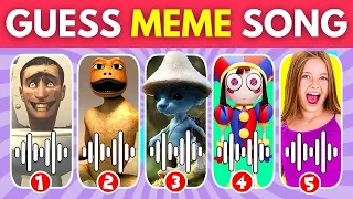 Guess the Meme Song 🎵 | The Amazing Digital Circus, MrBeast, Ronaldo Siuuu, We Live, We Love, We Lie