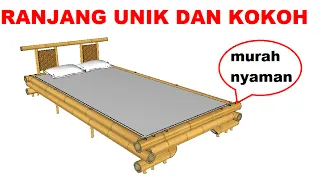 Cara membuat tempat tidur dari bambu unik