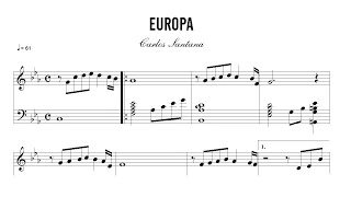 Partitura: Carlos Santana - Europa | Clases de Produccion de Partituras