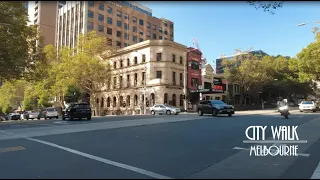 Walk around the City of Melbourne in the late afternoon