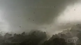 05-02-2021 Yazoo City, MS - Damaging Tornado Close Range Drone