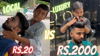 RS 20 HAIRCUT vs RS 2,000 HAIRCUT !! 🔥🔥 | Chetan saini |Haircut Challenge | #hair |#chetansaini7