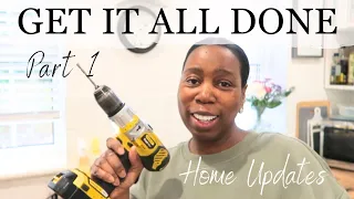 GET IT ALL DONE| DIY| HOME UPDATE| PART 1| NEW KITCHEN SHELF| DINING TABLE MAKEOVER + MORE...