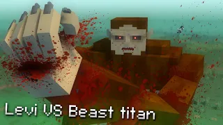 Levi VS Beast titan - minecraft animation