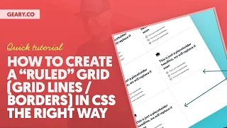 How to Create a “Ruled” Grid (Lines / Grid Borders) in CSS the Right Way