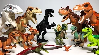 ALL LEGO DINOSAURS FROM JURASSIC WORLD! Indoraptor, Indominus Rex, T-Rex, Carnotaurus & more!