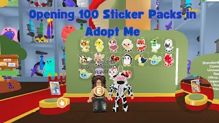 Opening 100 Sticker Packs in Adopt Me | PRELAWTITAN1906