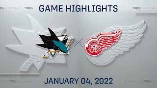 NHL Highlights | Sharks vs. Red Wings - Jan. 4, 2022