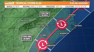 Tracking Tropical Storm Elsa: How it could impact NC | Four 2 Five