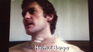 Helmut Berger interview naked in bed with a cigarette talking about Visconti