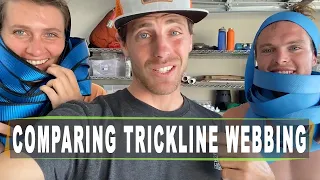 Trickline webbings compared with break tests