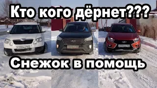 Небольшое соревнование между SW Cross, Skoda Yeti и Hyundai Creta