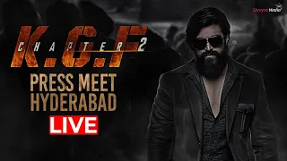 KGF Chapter 2 Hyderabad Press Meet Live | Yash | Sanjay Dutt | Raveena Tandon | Srinidhi Shetty