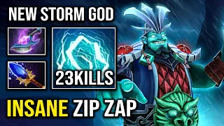 NEW STORM GOD Longest Jump Super Zip Zap with Scepter Electric Vortex Black Hole Dota 2