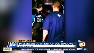 Passengers jump out of SoCal bus windows during Halloween panic