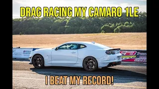 DRAG RACING MY CAMARO SS 1LE (I RAN MY BEST TIME!)