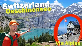 1 DAY TO IMPRESS MY AMERICAN 🇺🇸 FRIEND = Oeschinensee! | Best hiking SWITZERLAND? 🇨🇭/🇸🇪 | Via Alpina