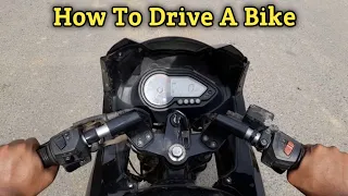 बाइक चलाना सीखे - How To Ride A Motorcycle Step By Step For Beginners In Hindi