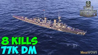 World of WarShips | Konigsberg | 8 KILLS | 77K Damage - Replay Gameplay 4K 60 fps