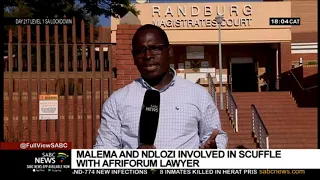 Malema, Ndlozi in a scuffle with AfriForum lawyer during a court appearance