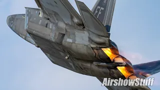 F-22 Raptor AMAZING Low Approaches - EAA AirVenture Oshkosh 2023