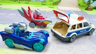 Мультики про машинки с игрушками Плеймобил Герои в масках - Гонка в гонке. Детские мультфильмы 2020.