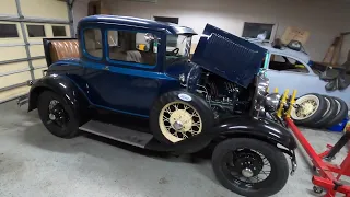 Mitchell Overdrive Installation in Ford Model A with Burtz Block and Flathead V8 Transmission