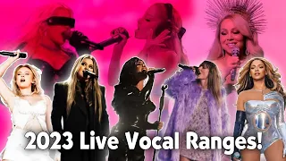 FAMOUS SINGERS | 2023 Live Vocal Ranges!! (A2 - D7)