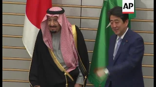 Saudi King Salman visits Japan's Abe