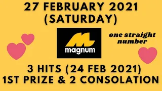 Foddy Nujum Prediction for Magnum - 27 February 2021 (Saturday)