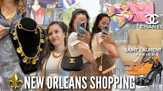 Luxury Shopping Vlog 2024 in NEW ORLEANS ft. Vintage Chanel, Celine, YSL...