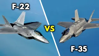 F-22 vs F-35 | ¿Cuál es el caza MÁS AVANZADO de Estados Unidos? | ¿Qué pasaría en un combate?