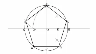 Pentagon Construction in a Circle || Engineering Drawing