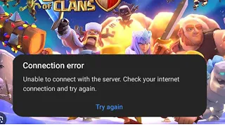 Fix Clash of Clans Connection error - Unable to Connect with the server - Internet issue
