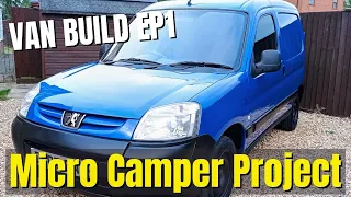 Peugeot Partner Stealth Micro Camper Van Conversion Build | Ep.1