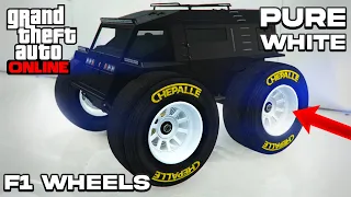 HOW TO GET PURE WHITE F1/BENNYS WHEELS ON ANY CAR IN GTA 5 ONLINE - BENNYS MERGE GLITCH 1.50! (EASY)