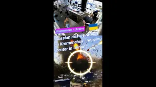 Russian missile strikes on Kremenchuk shopping center in Ukraine#shorts