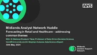 MAN Huddle: Forecasting in Retail and Healthcare – addressing common themes - 30/05/24